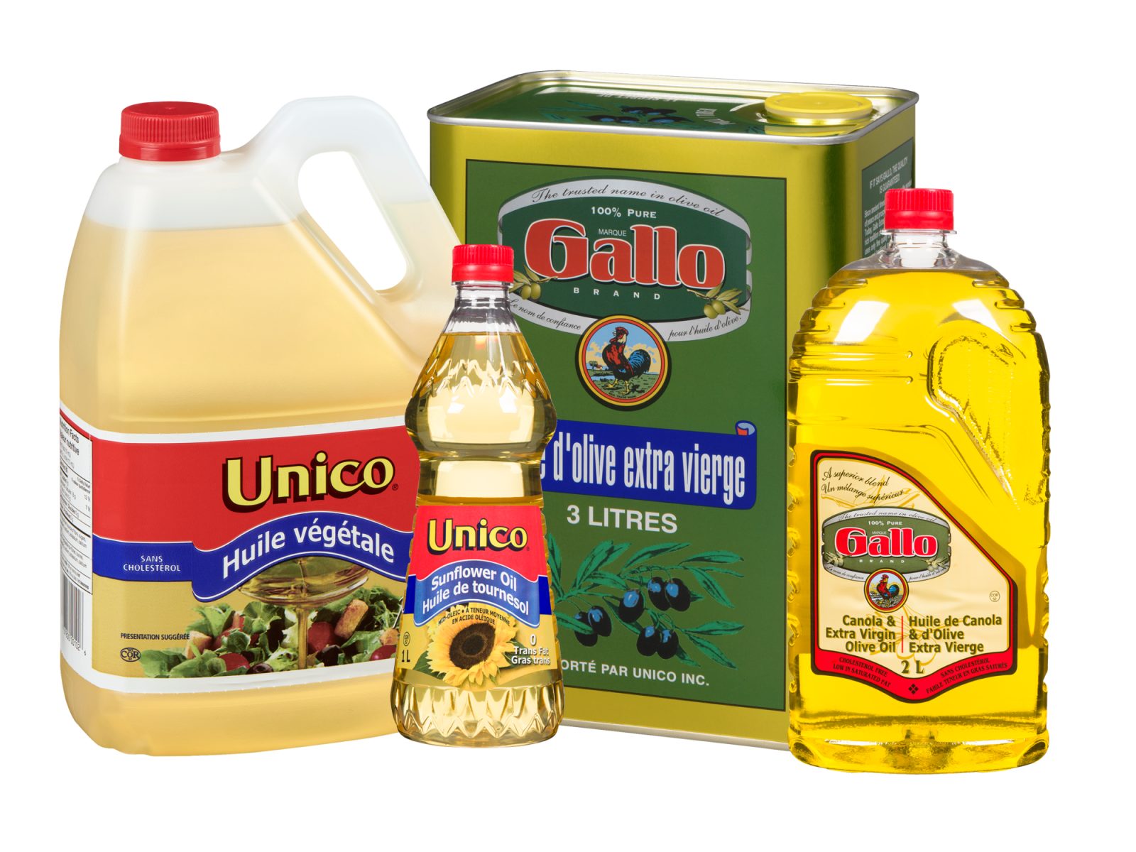 Huiles de cuisson et d’olive