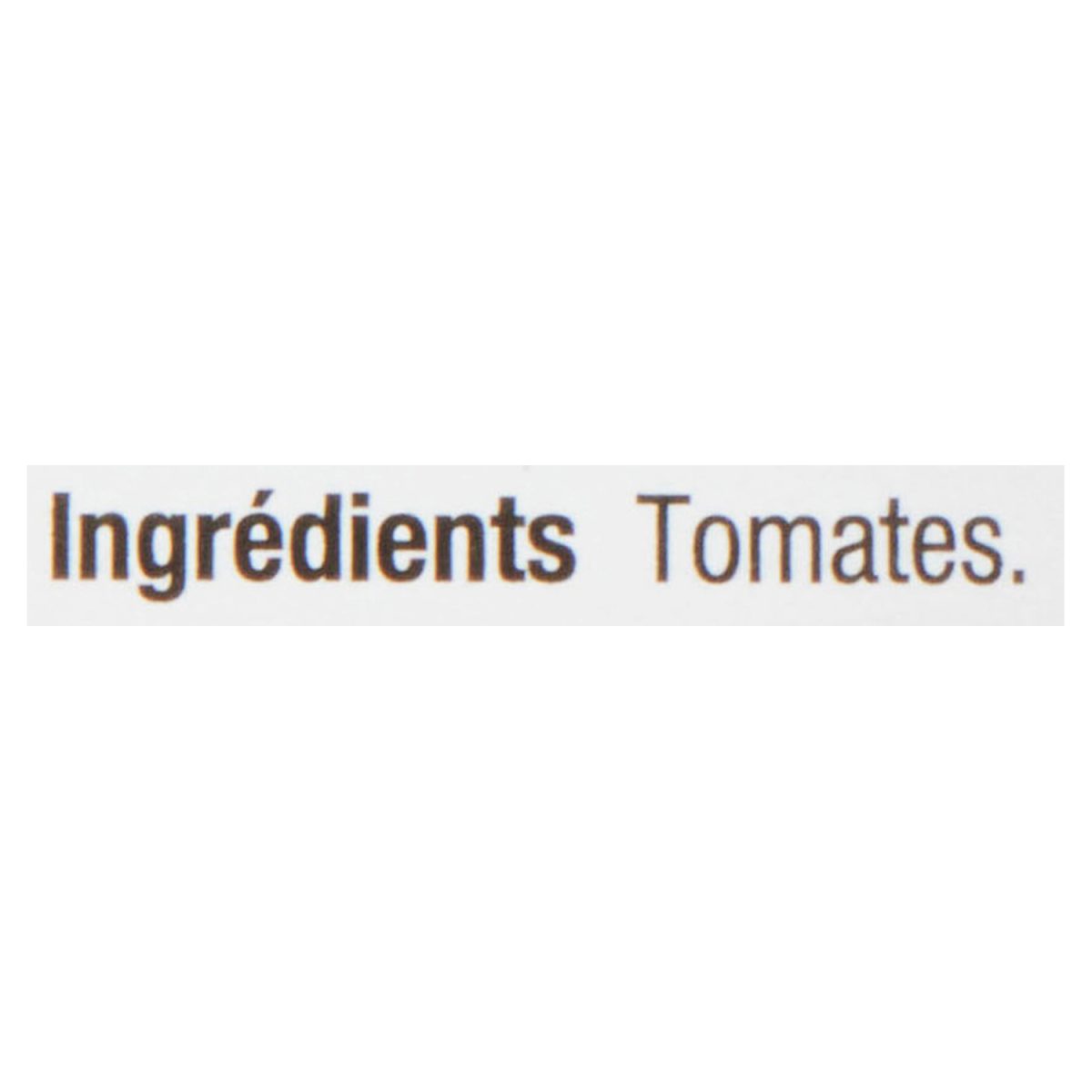 Unico Pâte de tomates — liste d'ingrédients (français)