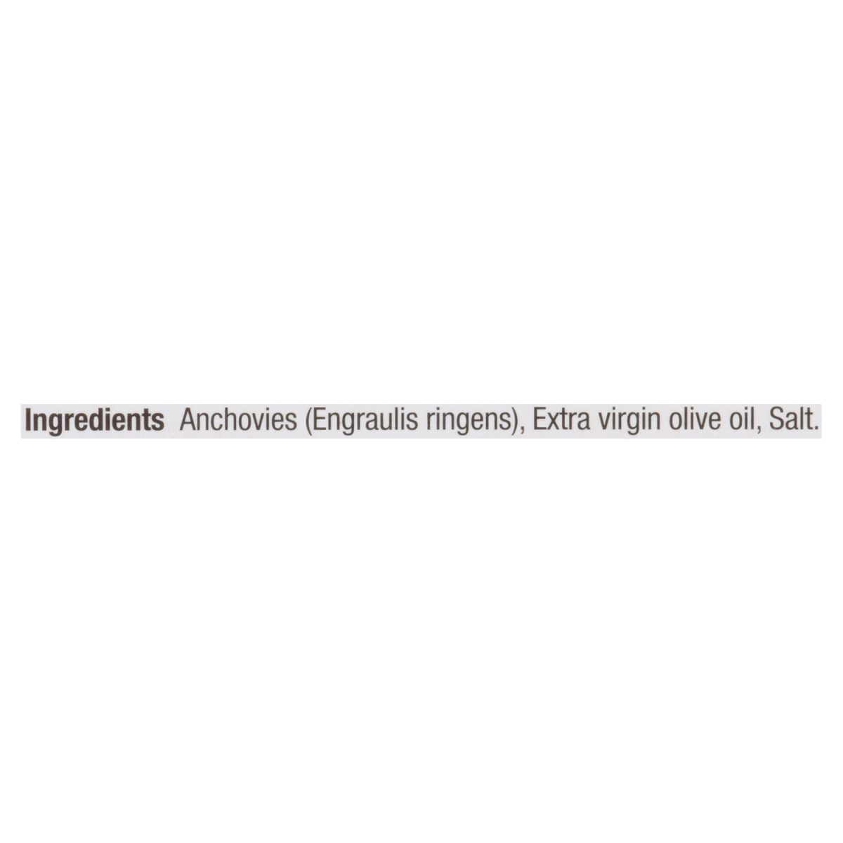Unico Anchovies — ingredients list (English)