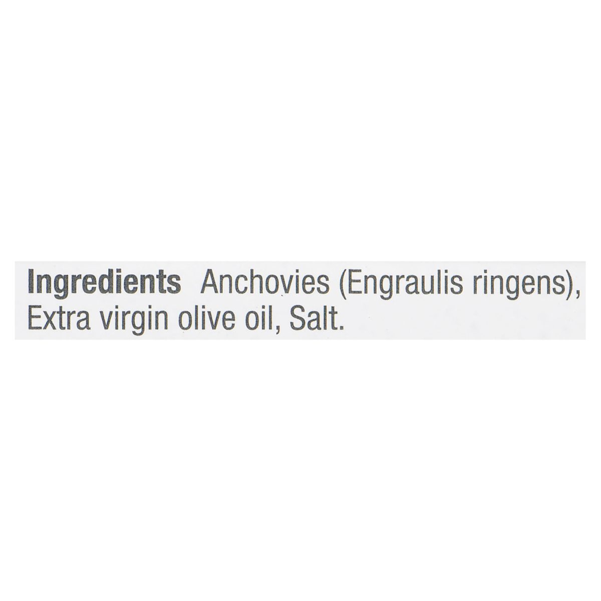Unico Anchovy Fillets in Olive Oil — Large — ingredients list (English)