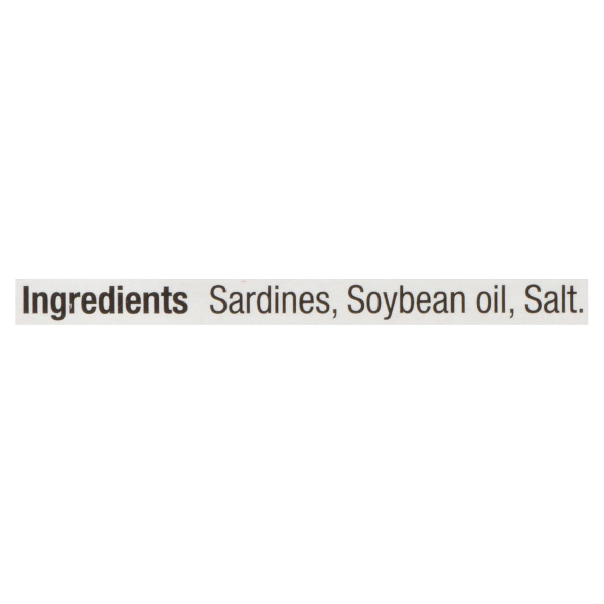 Unico Sardines — ingredients list (English)