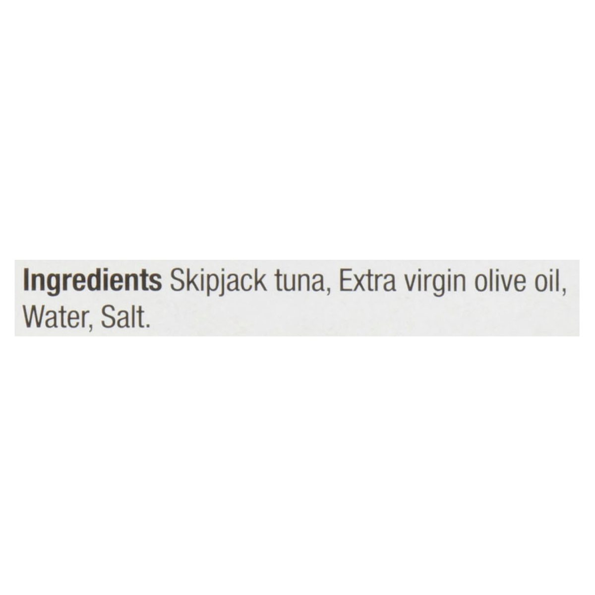 Unico Light Tuna in Olive Oil (3-Pack) — ingredients list (English)