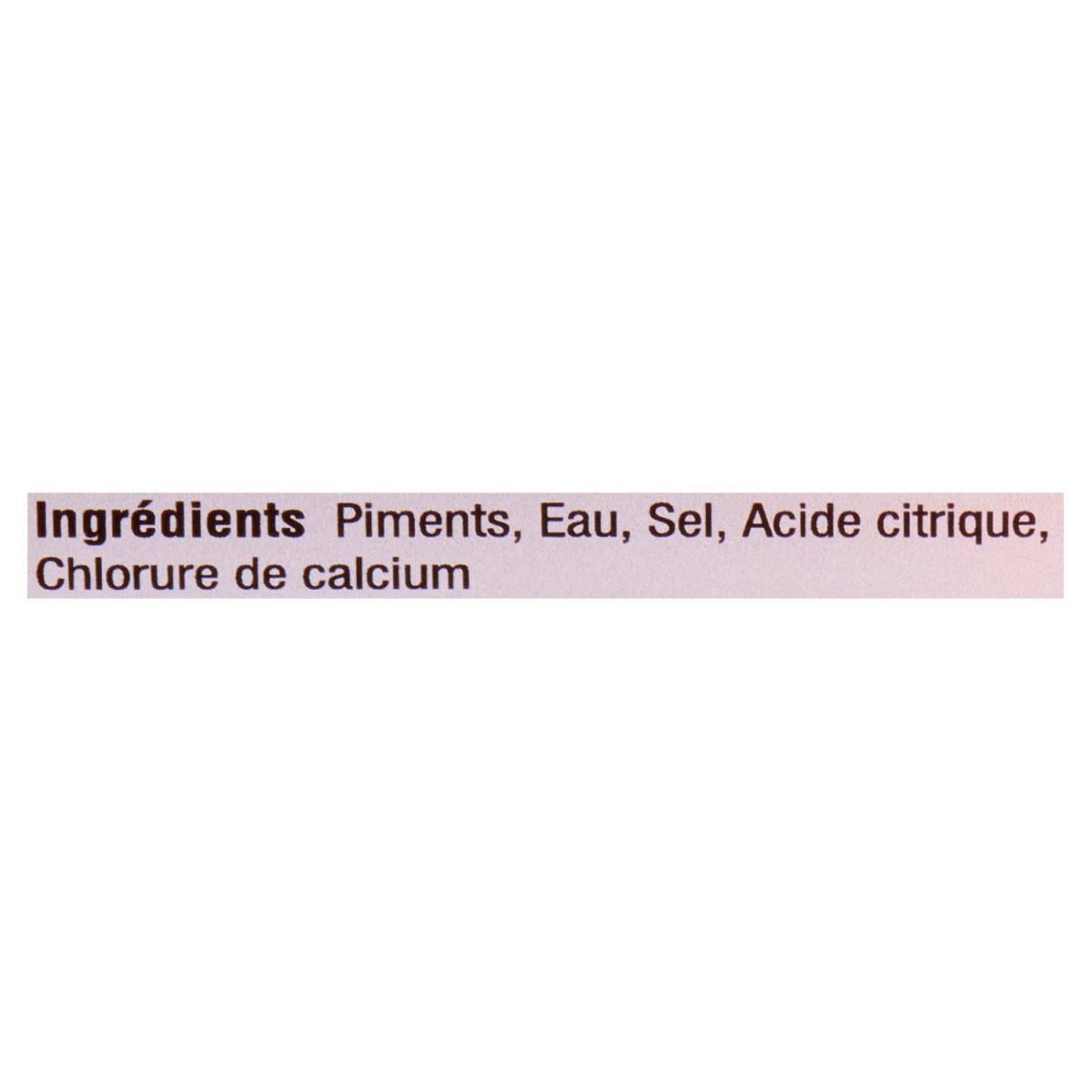 Unico Piments doux en dés — liste d'ingrédients (français)
