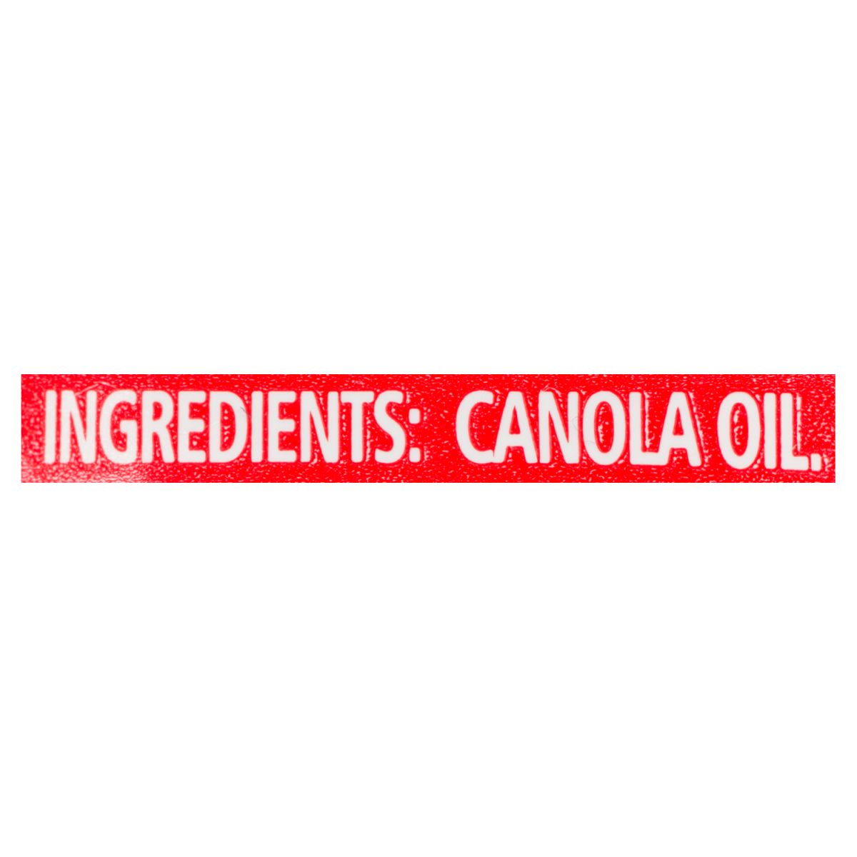Unico Pure Canola Oil — ingredients list (English)