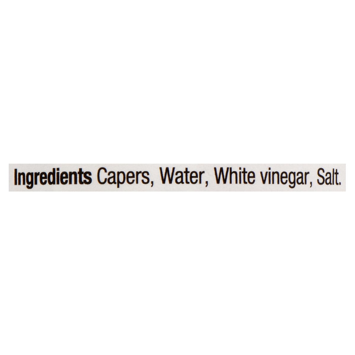 Unico Capers — ingredients list (English)