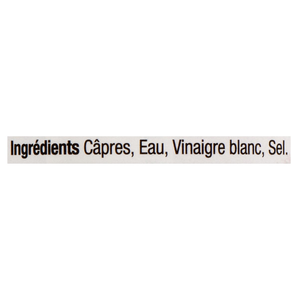 Unico Câpres — liste d'ingrédients (français)
