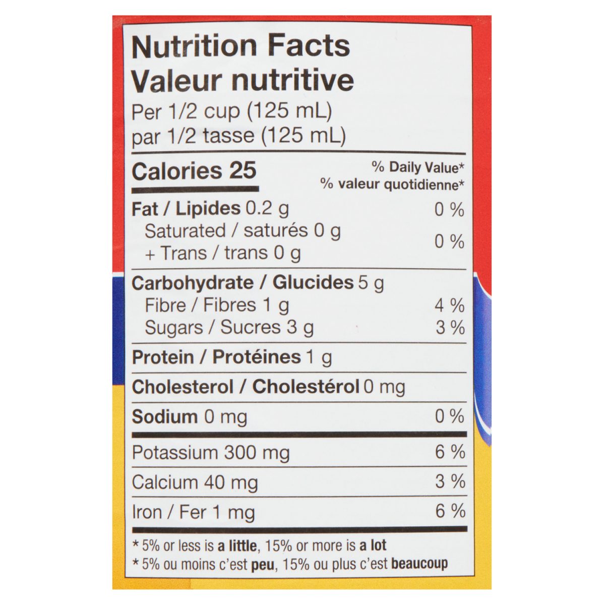 Unico Whole Tomatoes — No Salt Added — nutrition facts panel