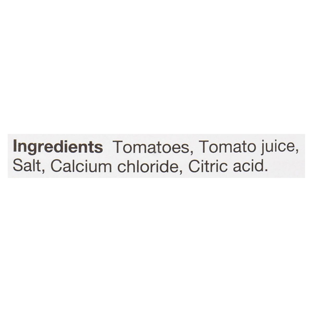 Unico Plum Tomatoes — ingredients list (English)