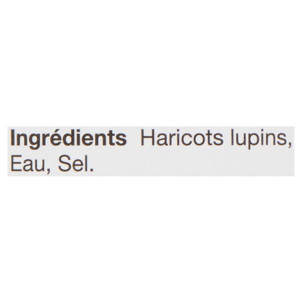 Unico Haricots lupins — liste d'ingrédients (français)