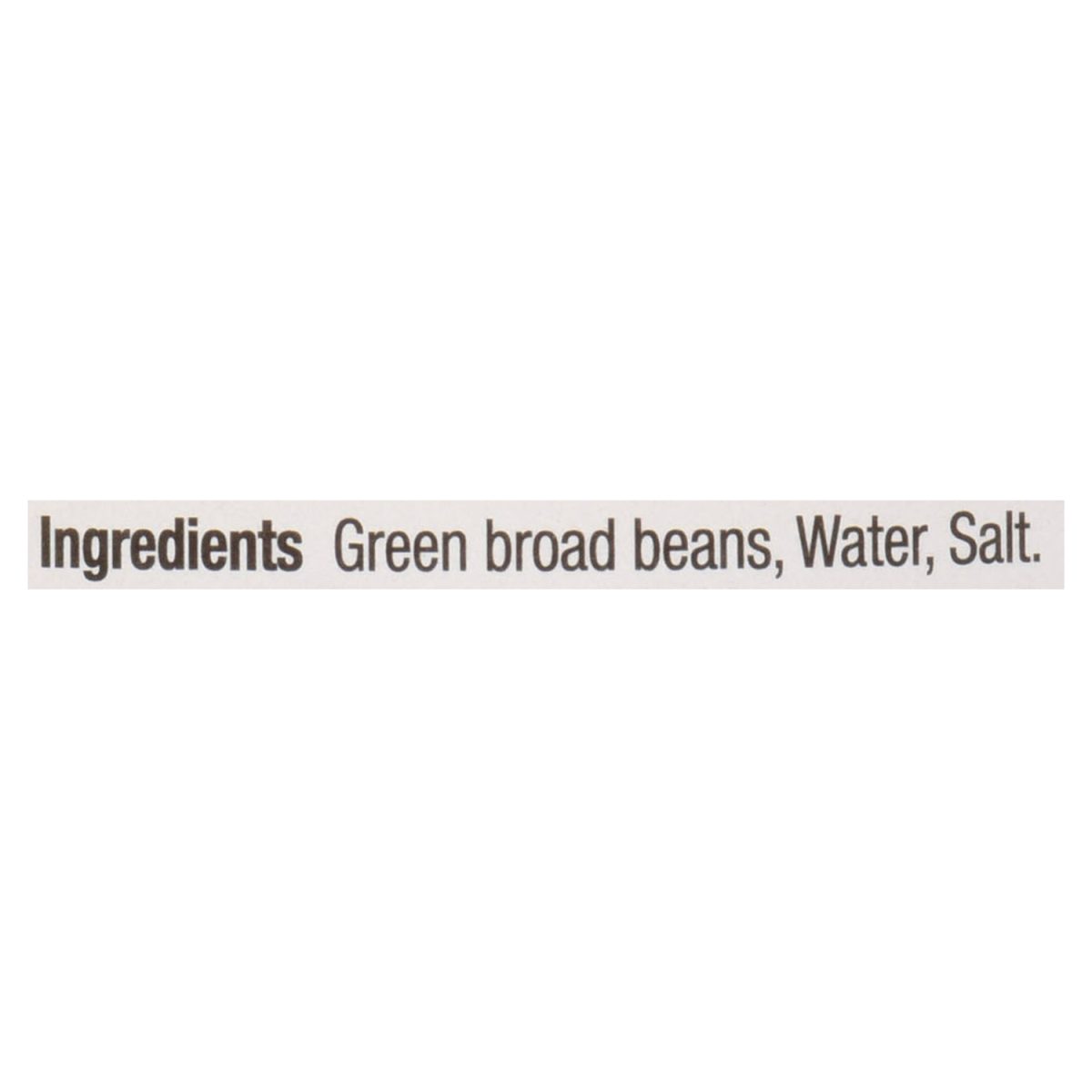 Unico Broad Beans — ingredients list (English)
