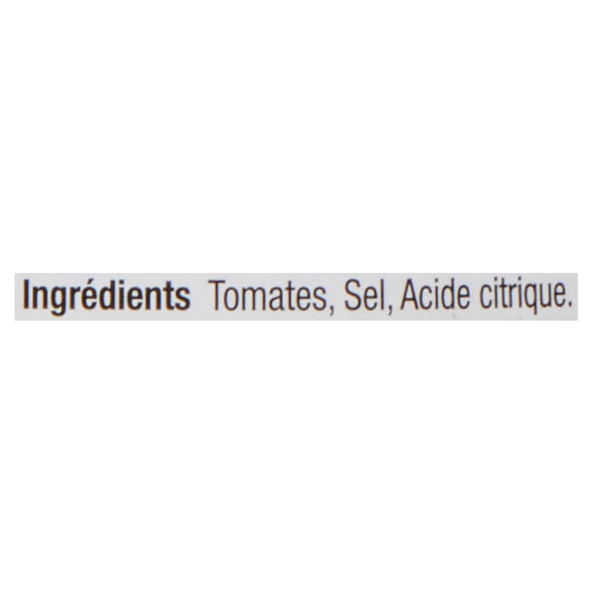 Unico Passata — Cucina Fresca — liste d'ingrédients (français)