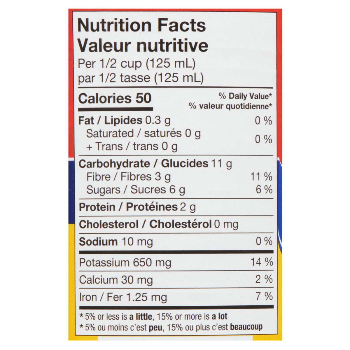 Unico Crushed Tomatoes — No Salt Added — nutrition facts panel