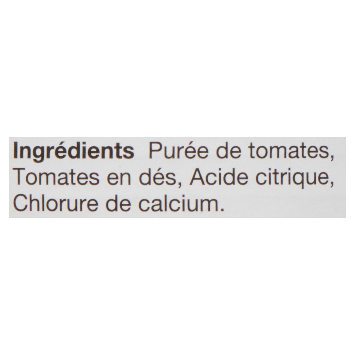 Unico Pezzettoni in Purea — sans sel ajouté — liste d'ingrédients (français)