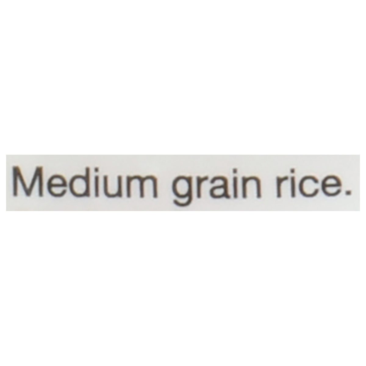 Unico Italian Style Rice — ingredients list (English)