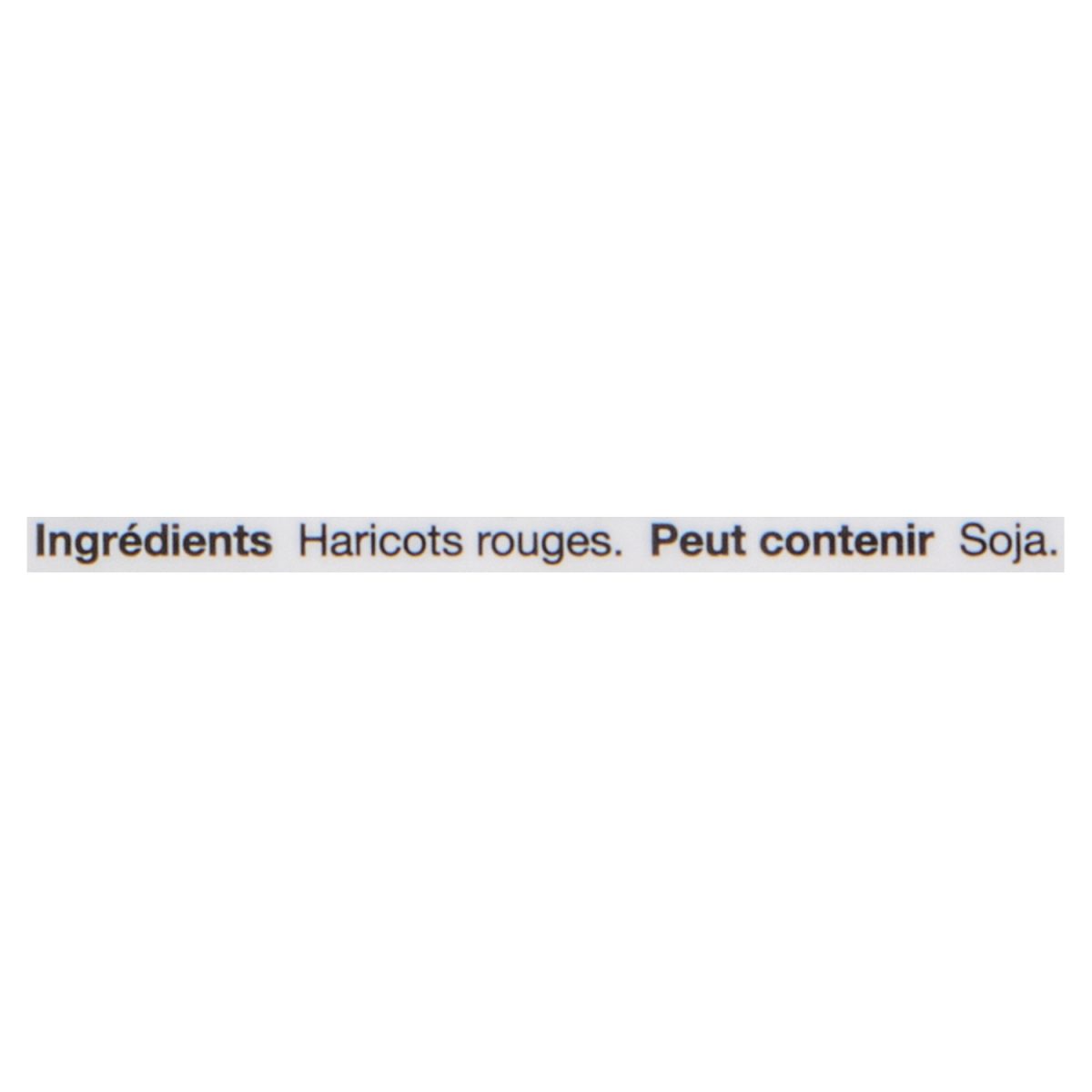 Unico Haricots rouges secs — liste d'ingrédients (français)