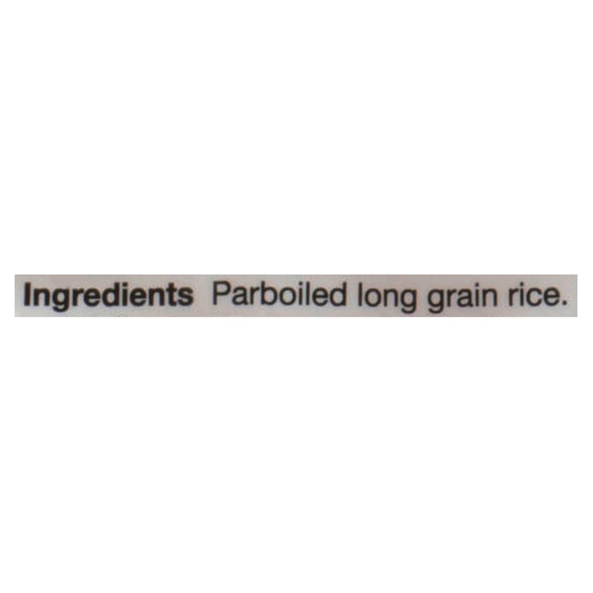 Unico Long Grain Rice — ingredients list (English)