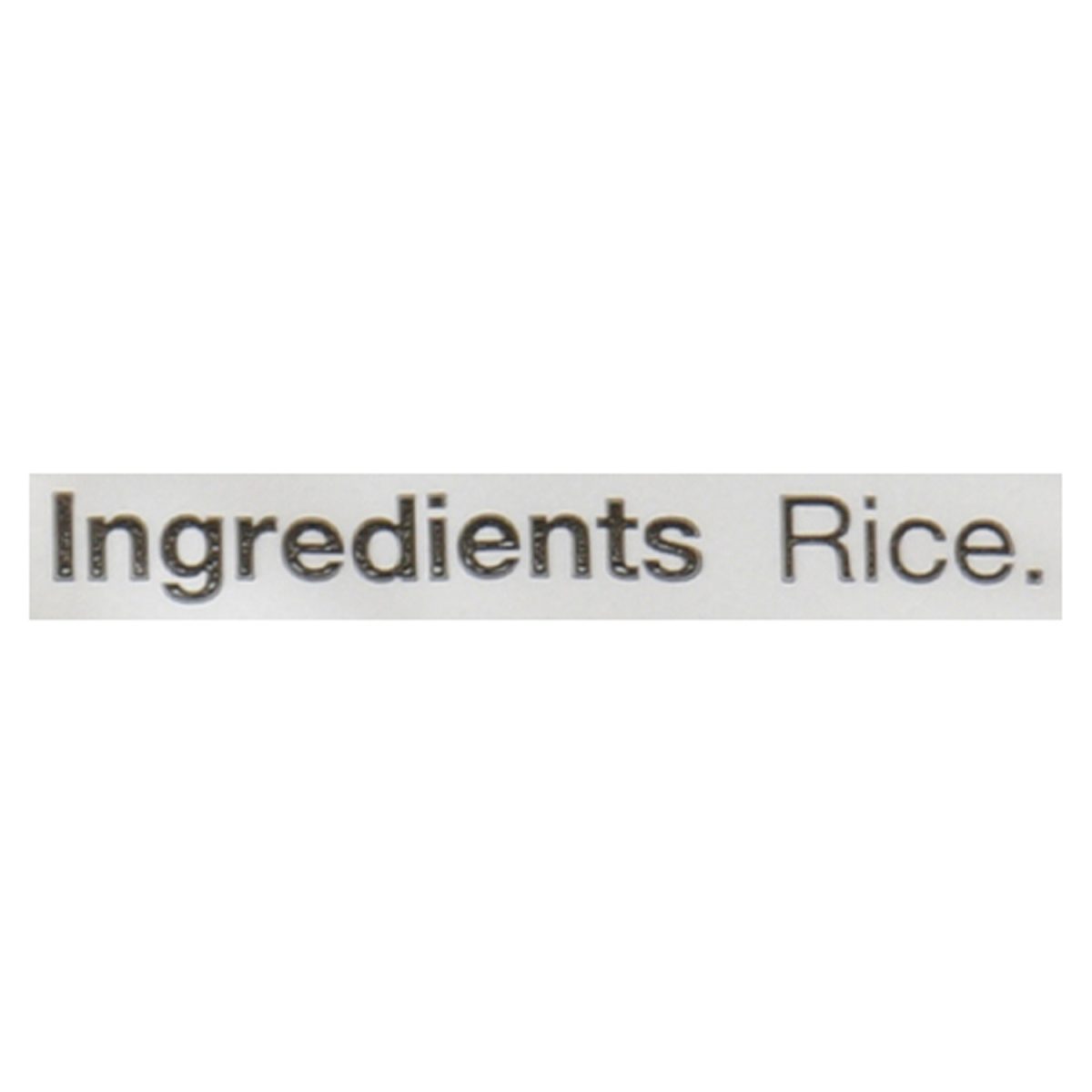Unico Arborio Rice — ingredients list (English)