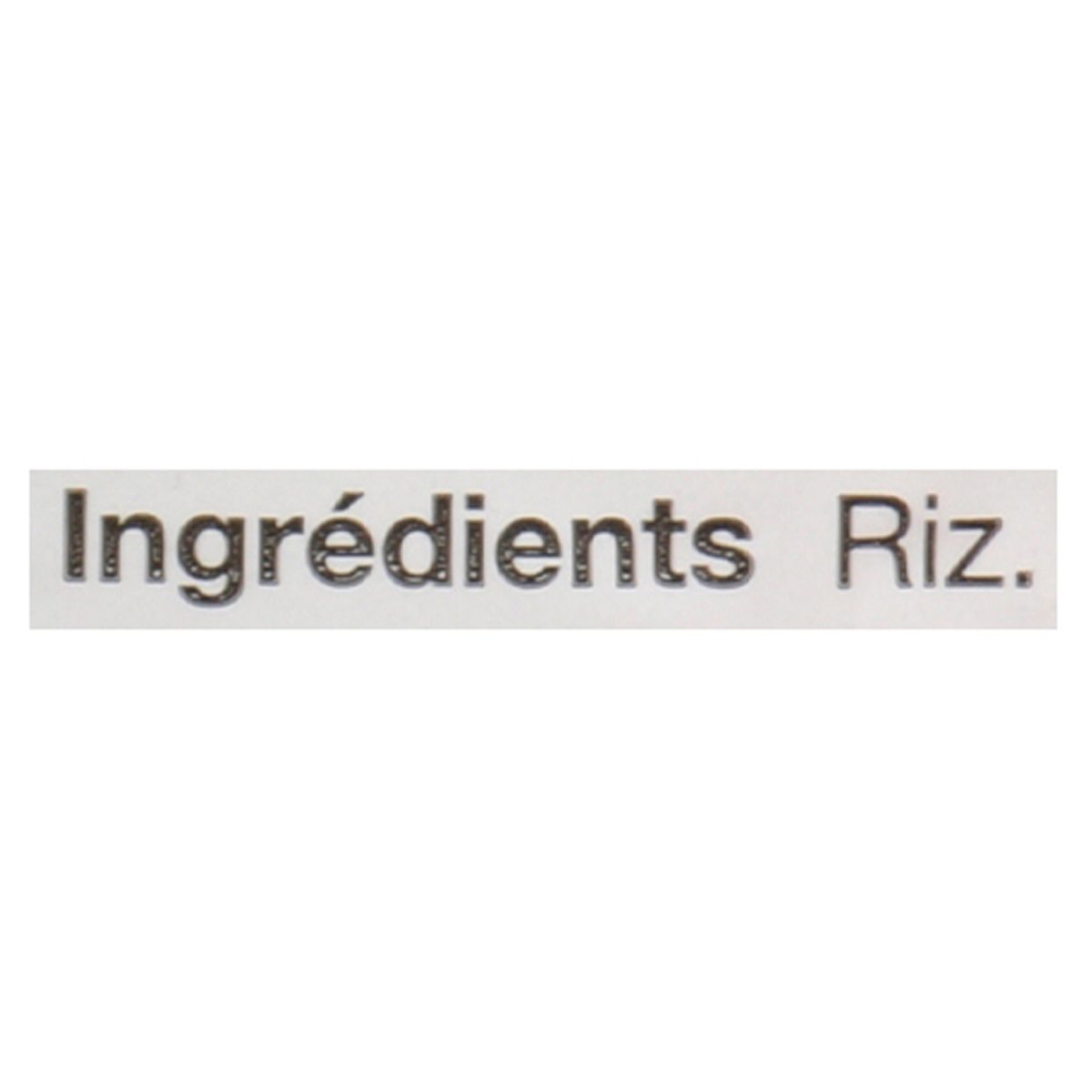 Unico Riz Arborio — liste d'ingrédients (français)