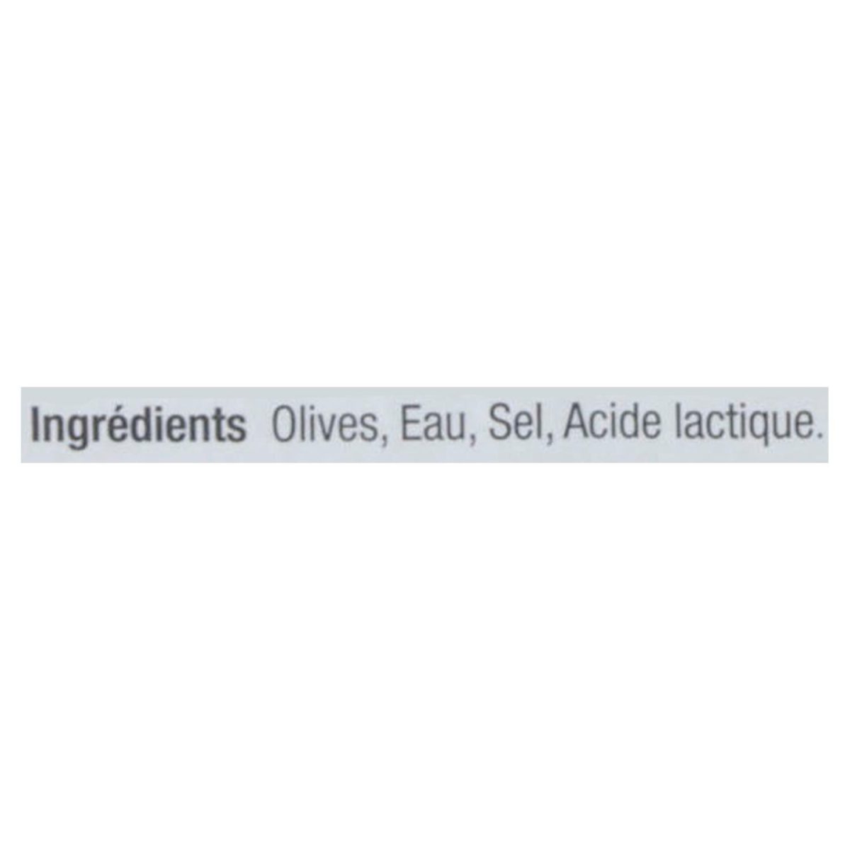 Unico Olives vertes tranchées en sachet — ingredients
