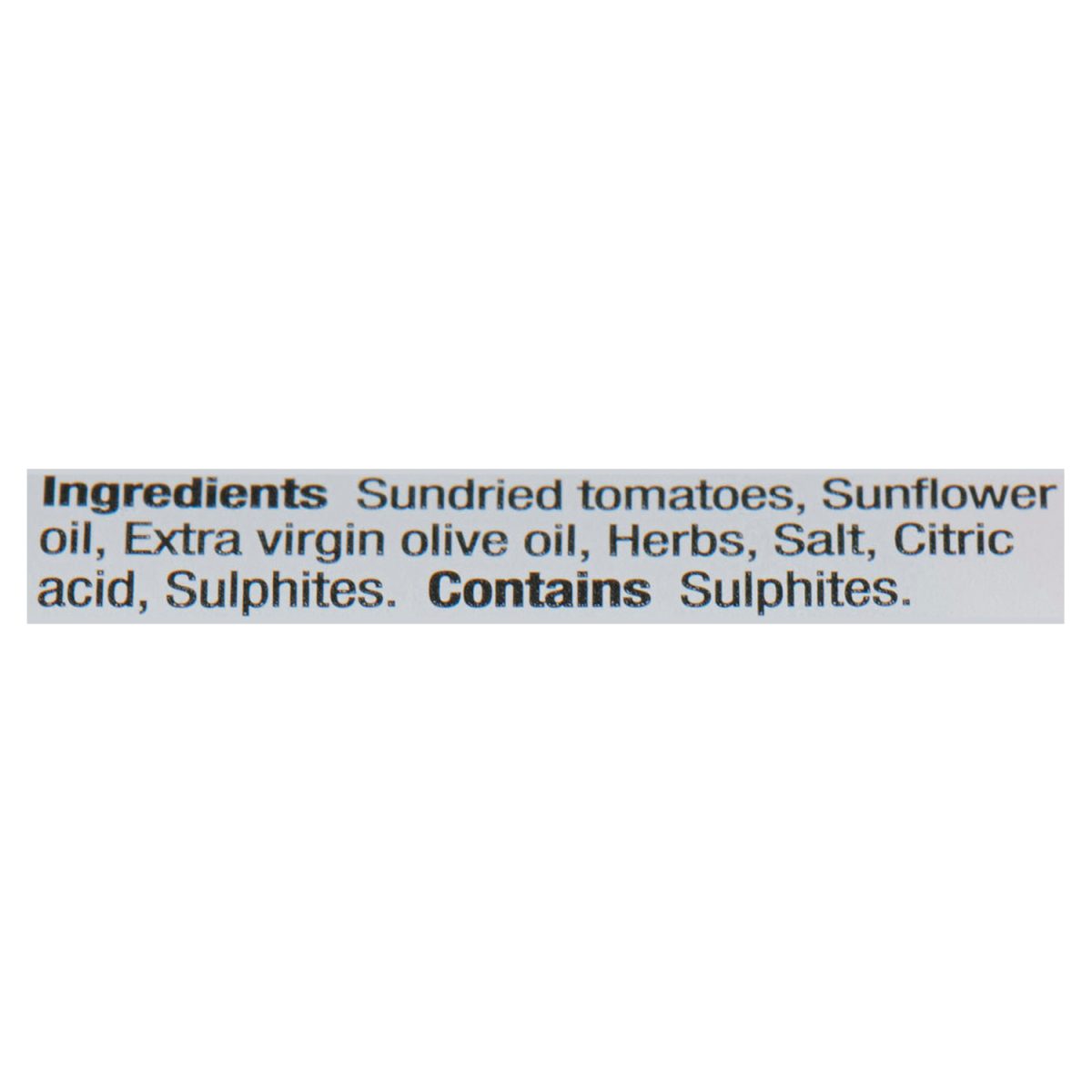 Unico Sun-Dried Tomatoes — Whole — ingredients list (English)