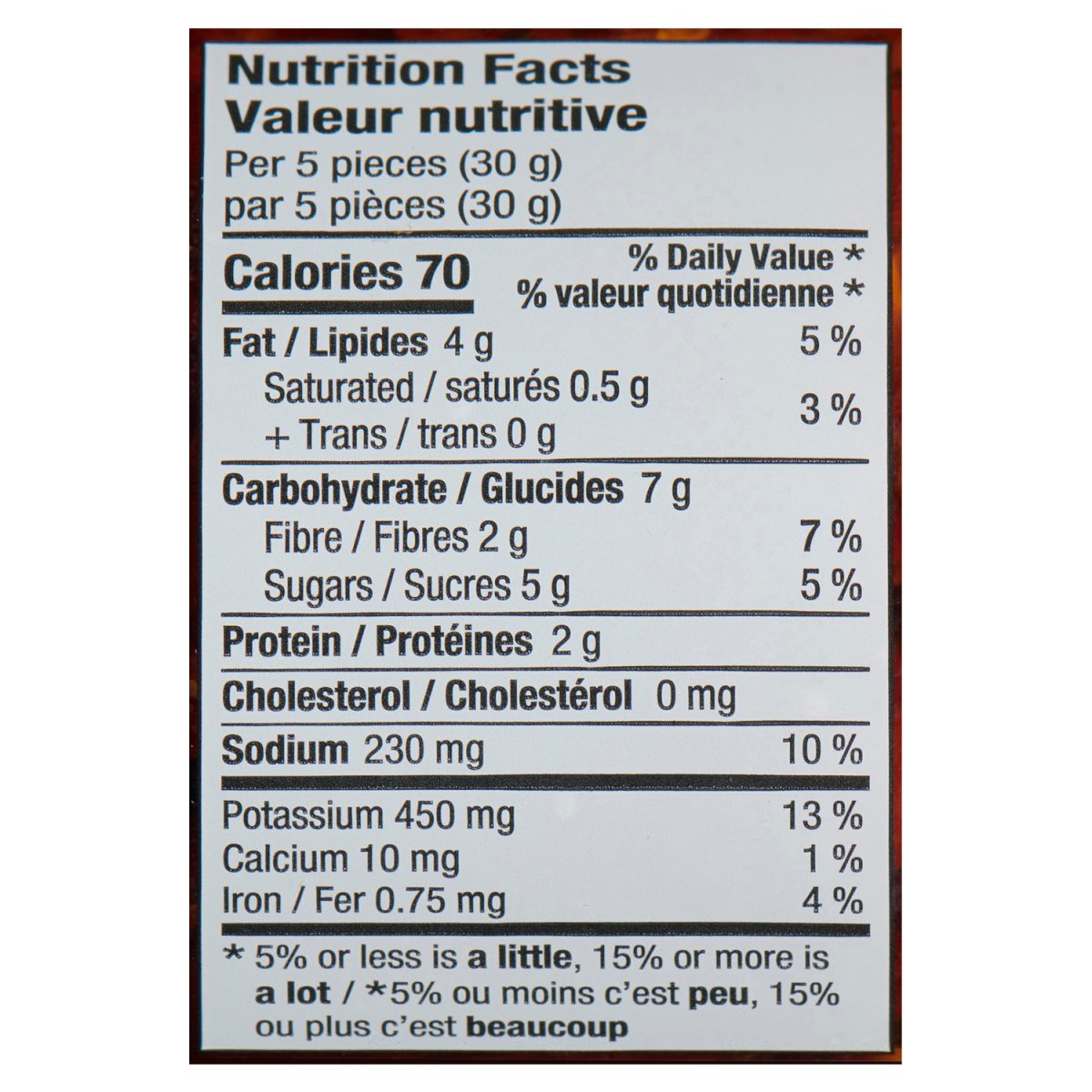 Unico Sun-Dried Tomatoes — Julienne — nutrition facts panel
