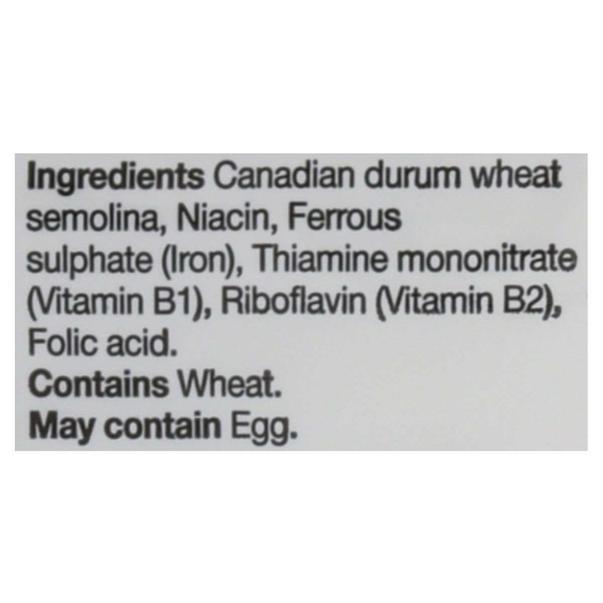 Unico Scoobi Doo — ingredients list (English)