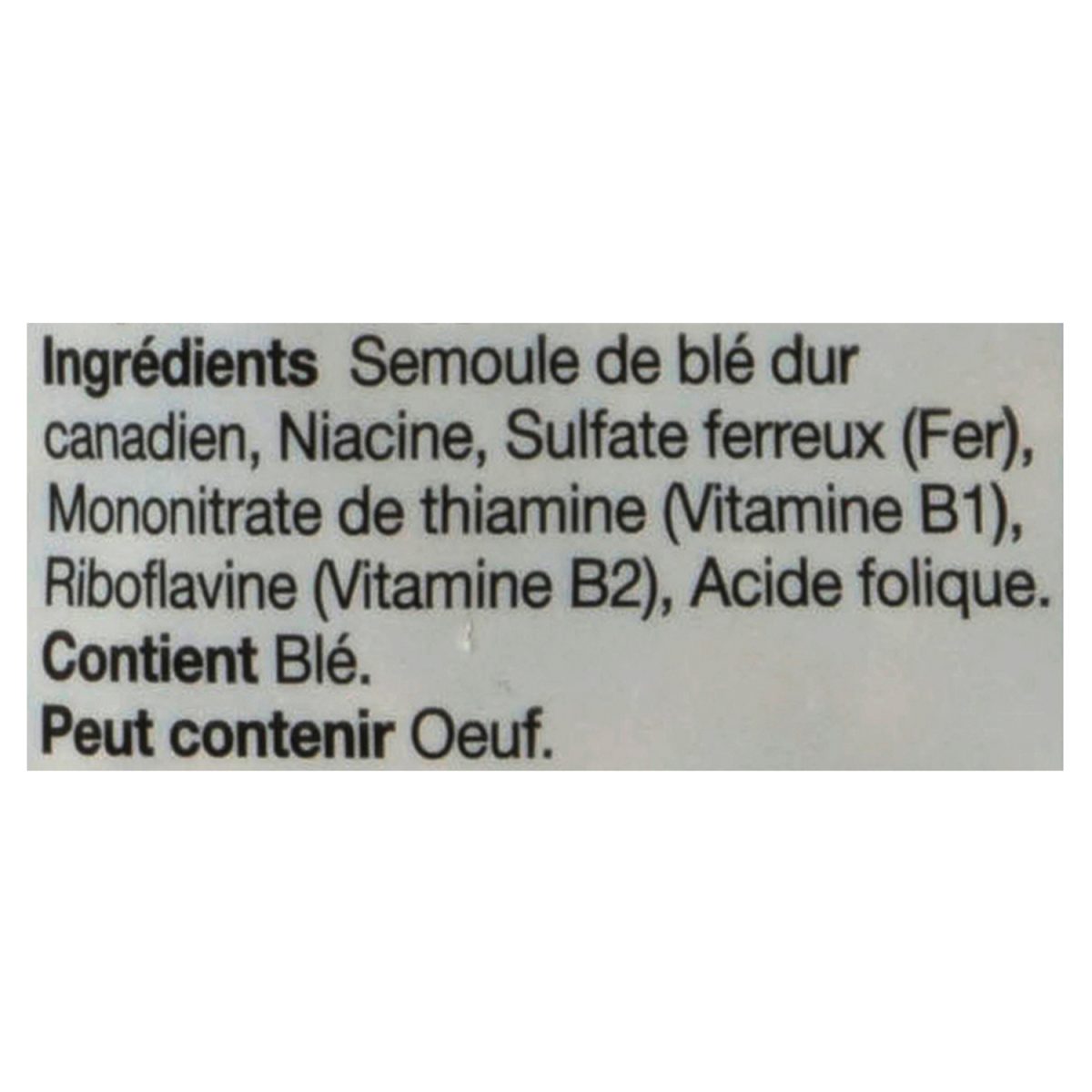 Unico Coudes — liste d'ingrédients (français)