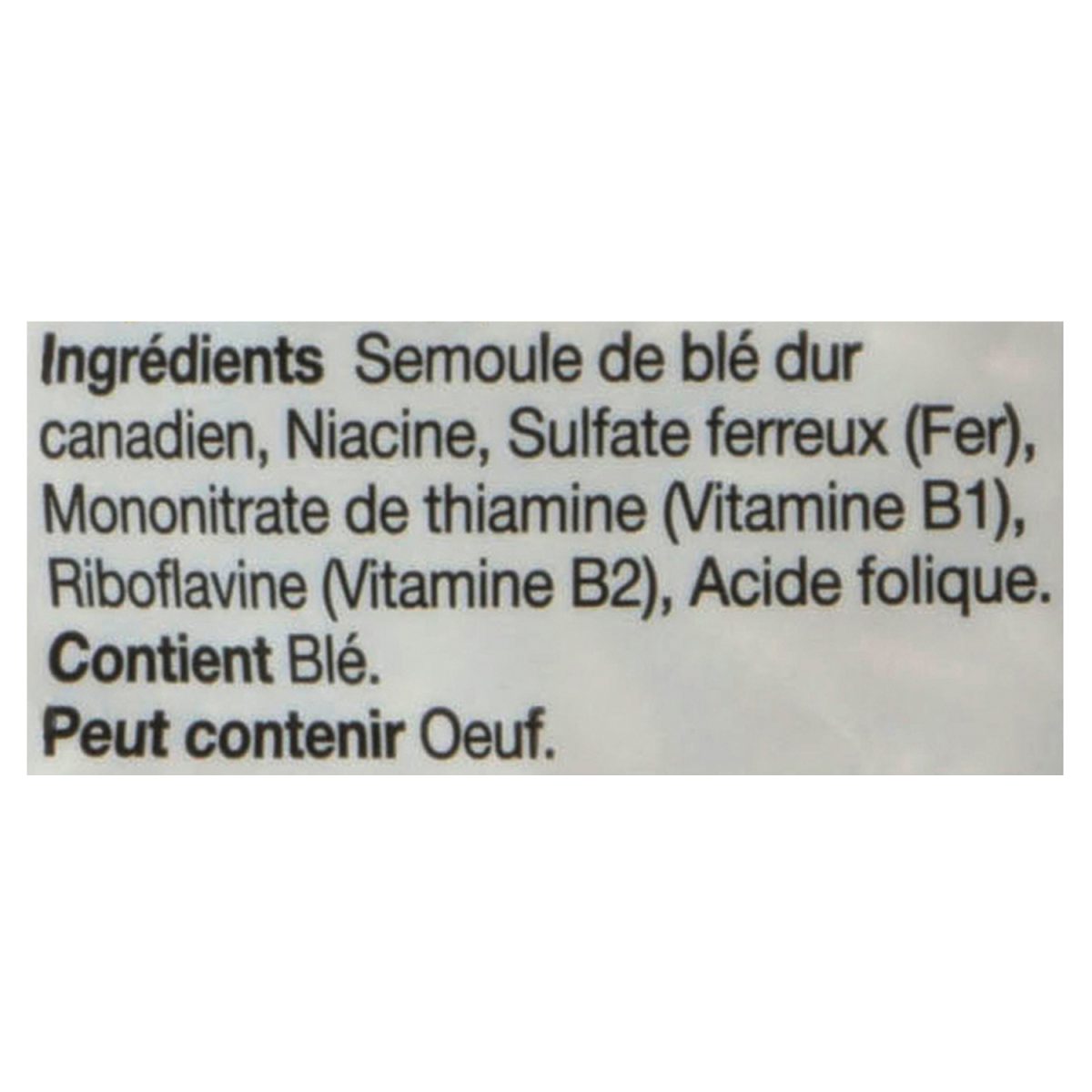 Unico Orzo — liste d'ingrédients (français)