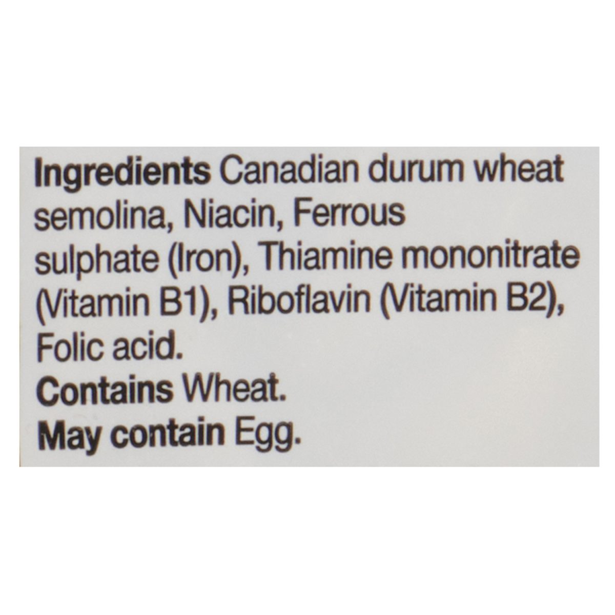 Unico Shells — ingredients list (English)