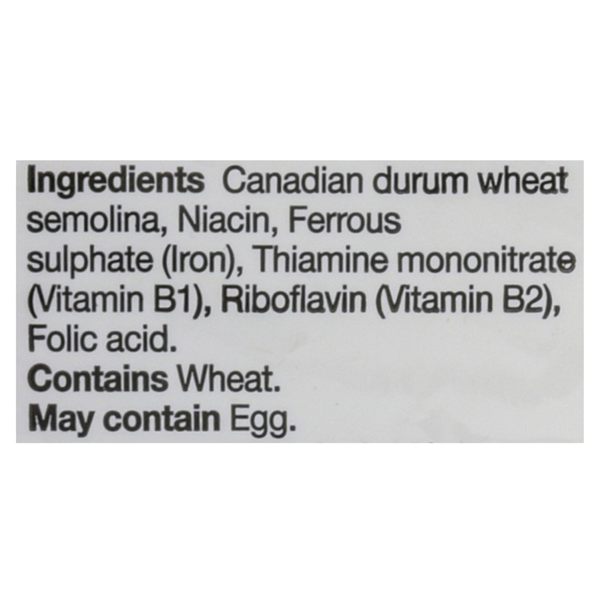 Unico Baby Shells — ingredients list (English)
