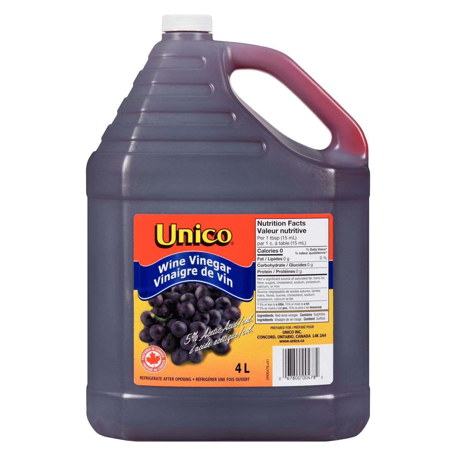 Unico Red Wine Vinegar — product image - 4L