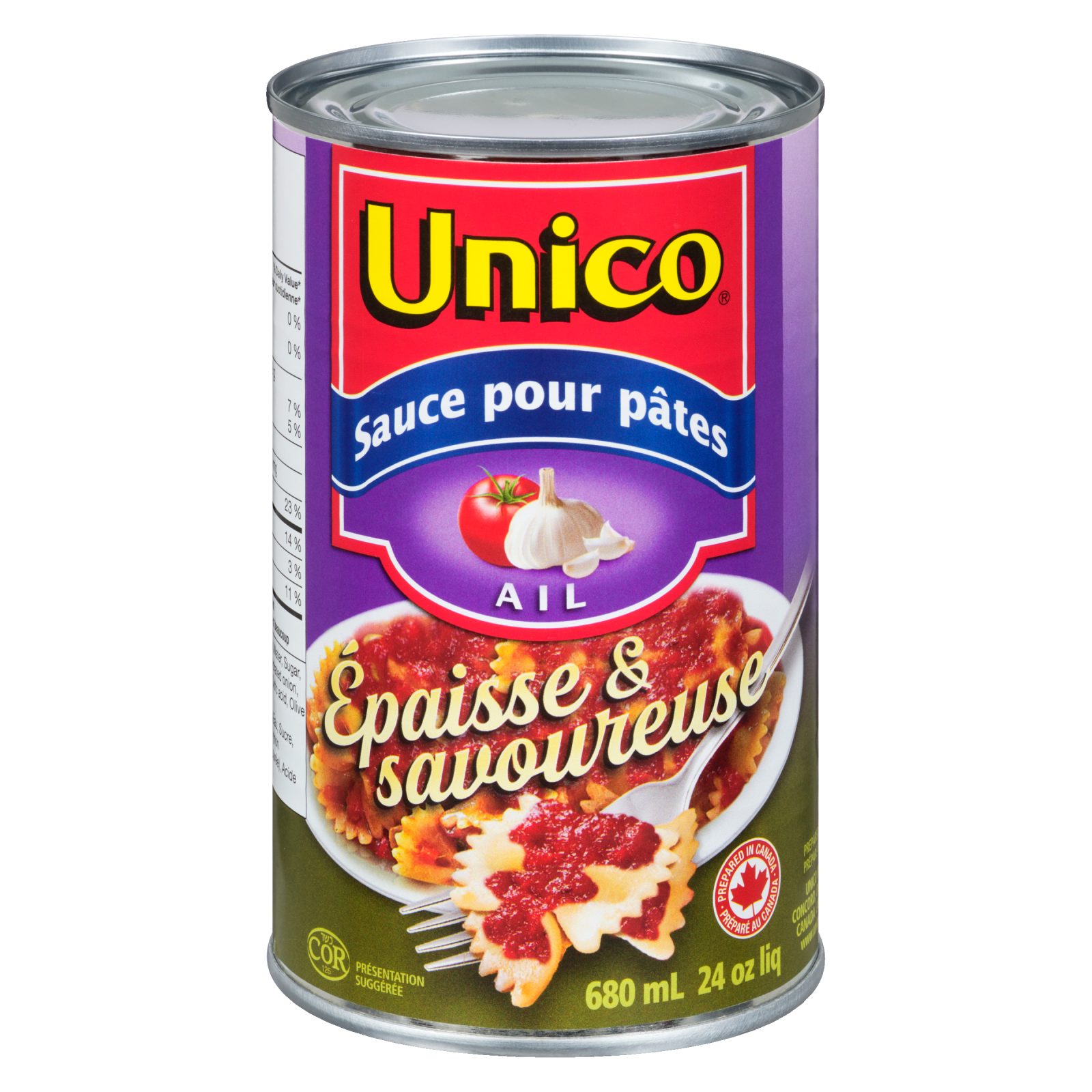 Unico Sauce à pâtes — Ail — photo du produit (français)