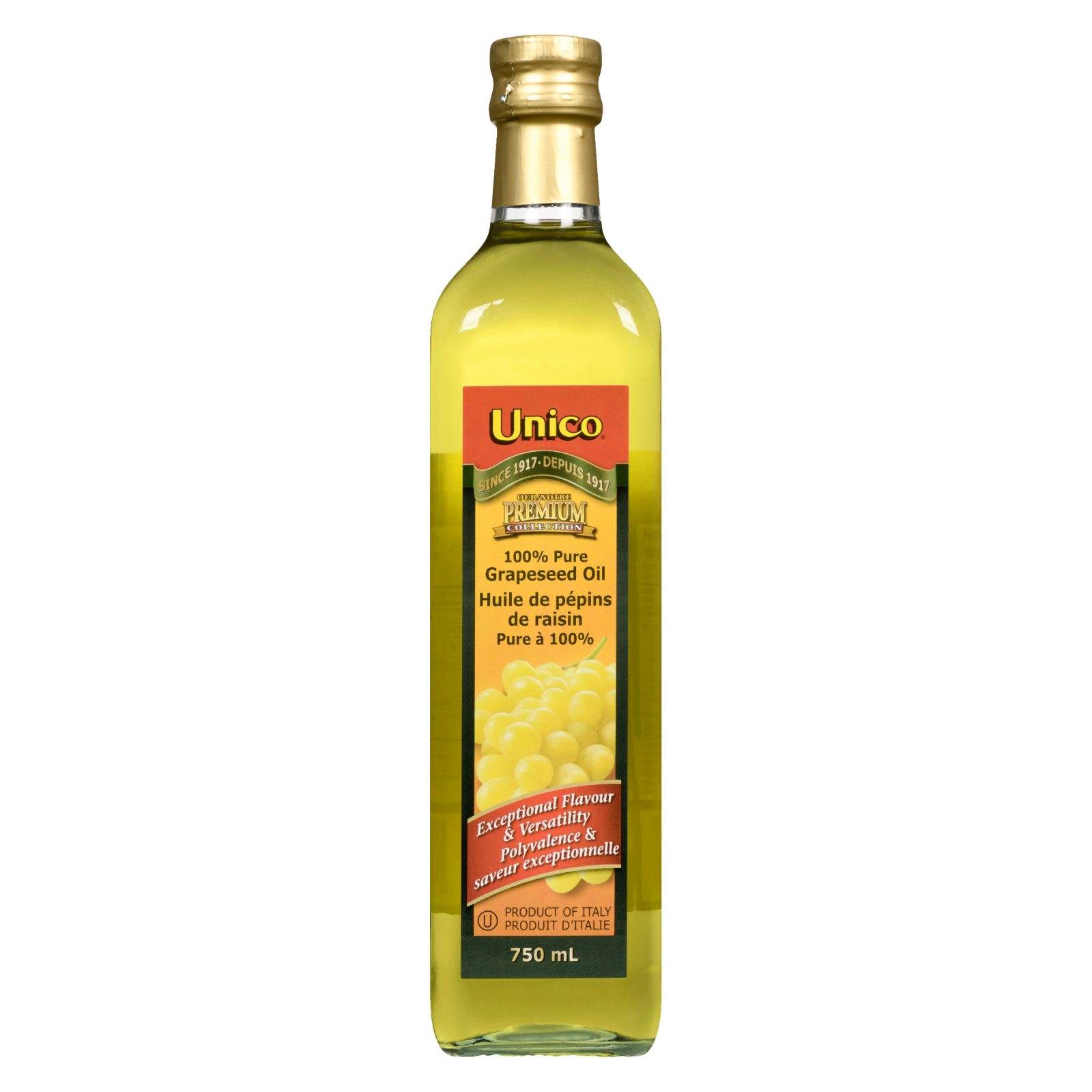 Unico 100% Pure Grapeseed Oil — product photo