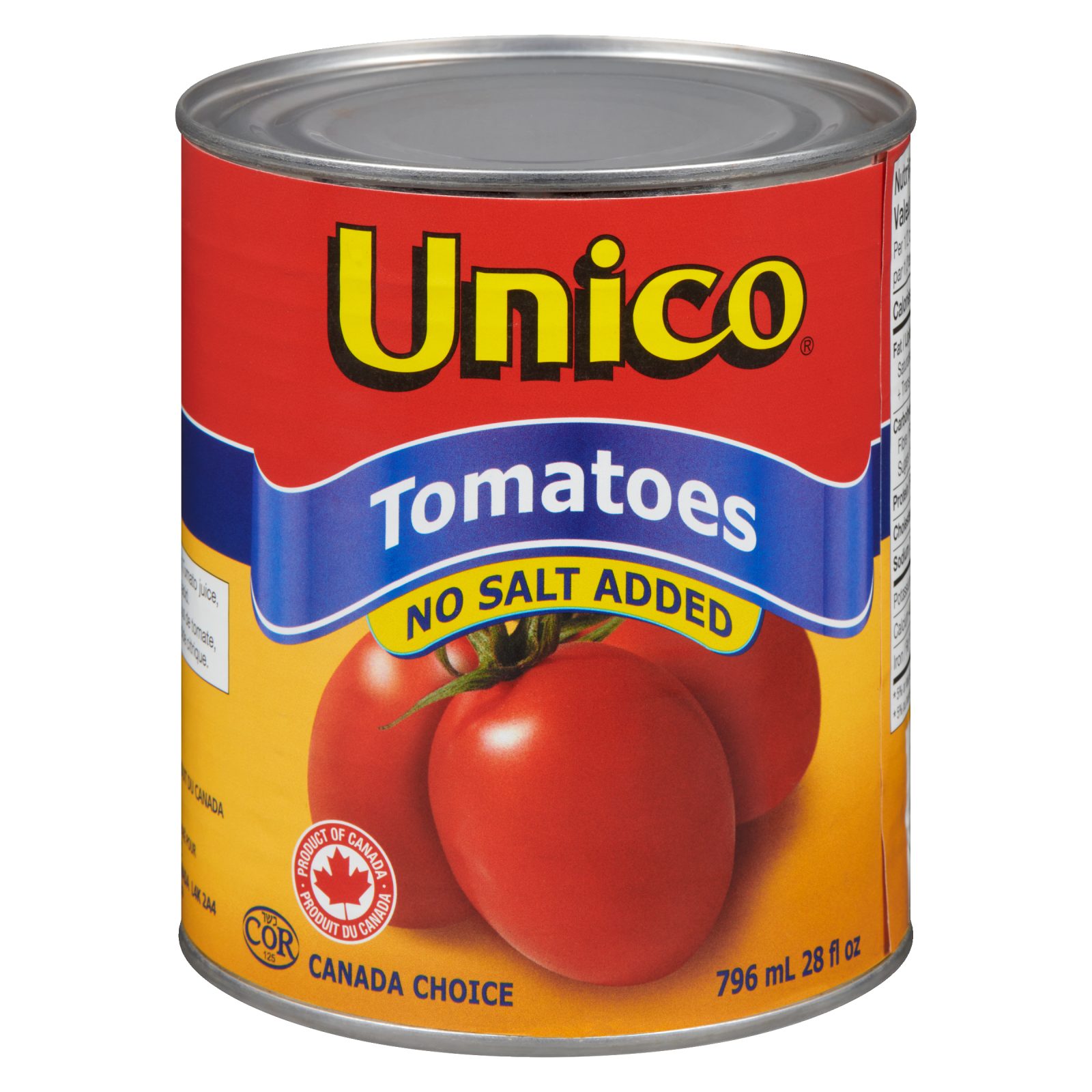 Unico Whole Tomatoes — No Salt Added — product photo