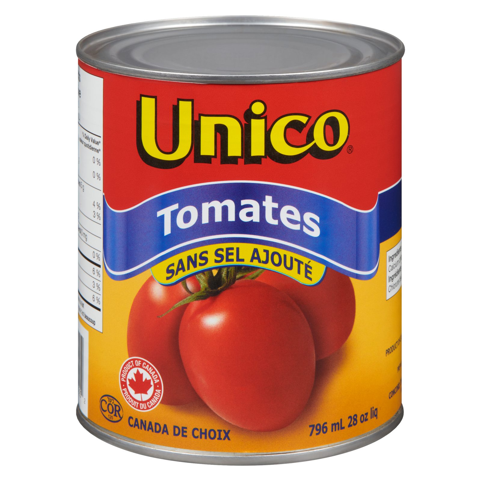 Unico Tomates entières — sans sel ajouté — photo du produit (français)