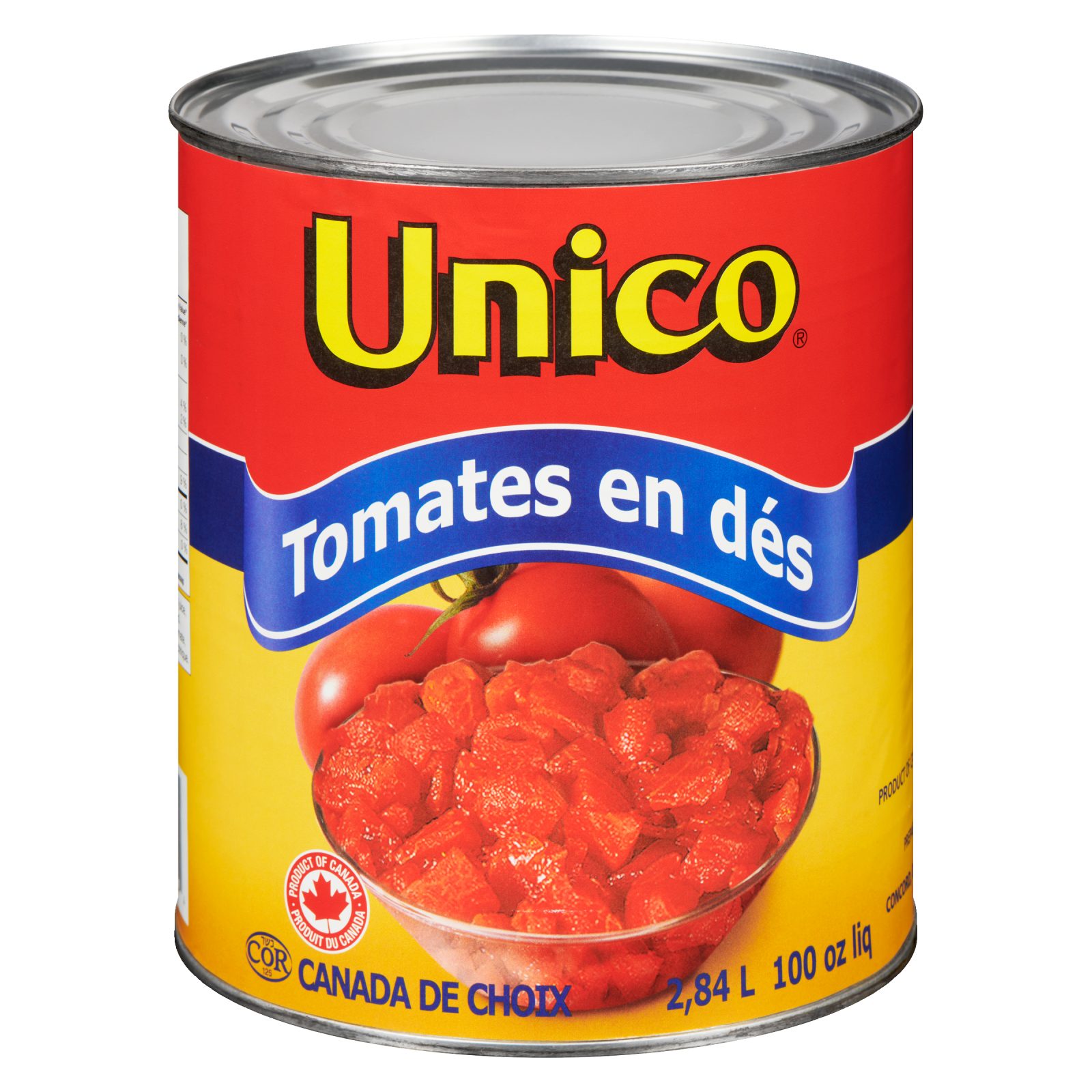 Unico Tomates en dés — image du produit - 2.84 L