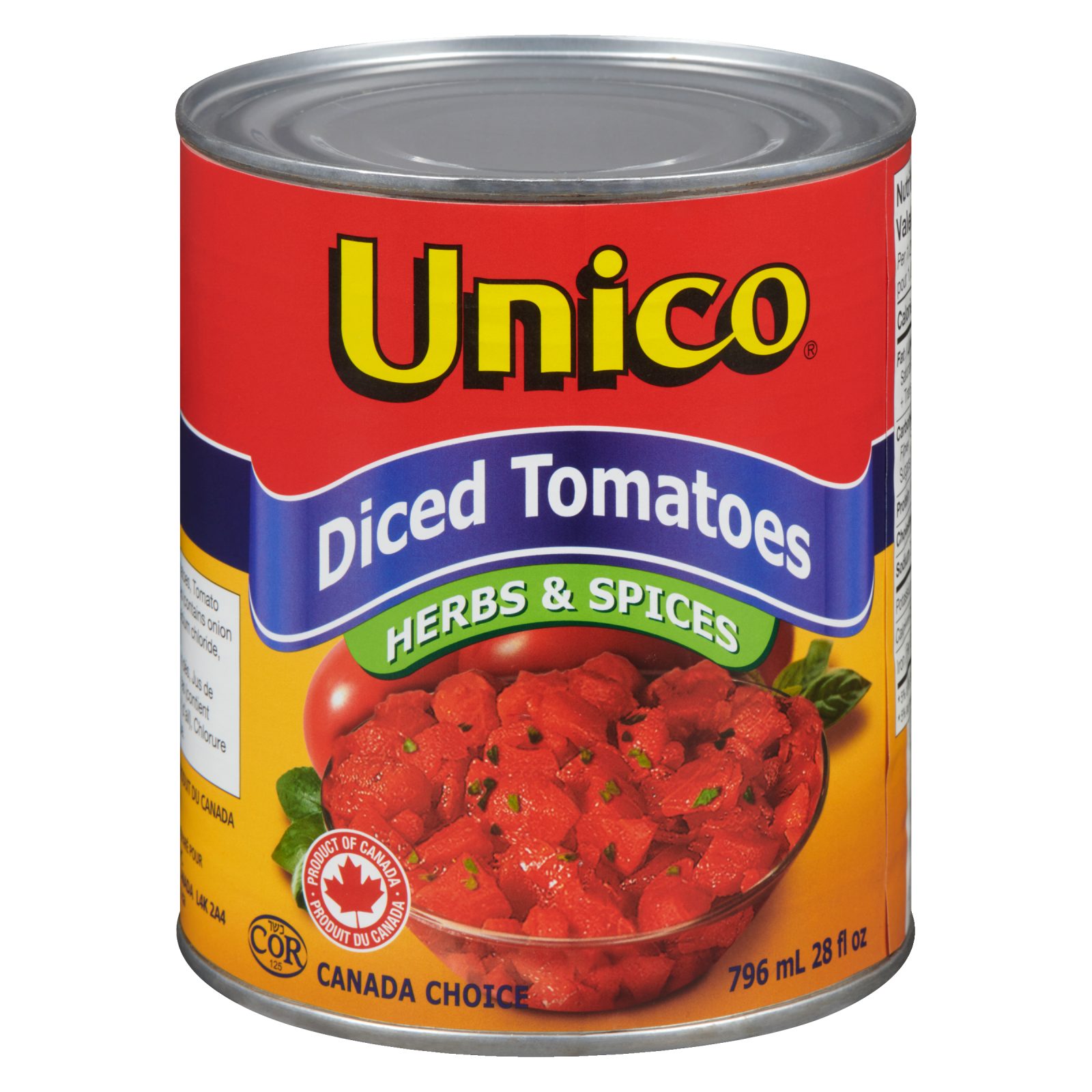 Unico Herb Spiced Diced Tomatoes — product photo