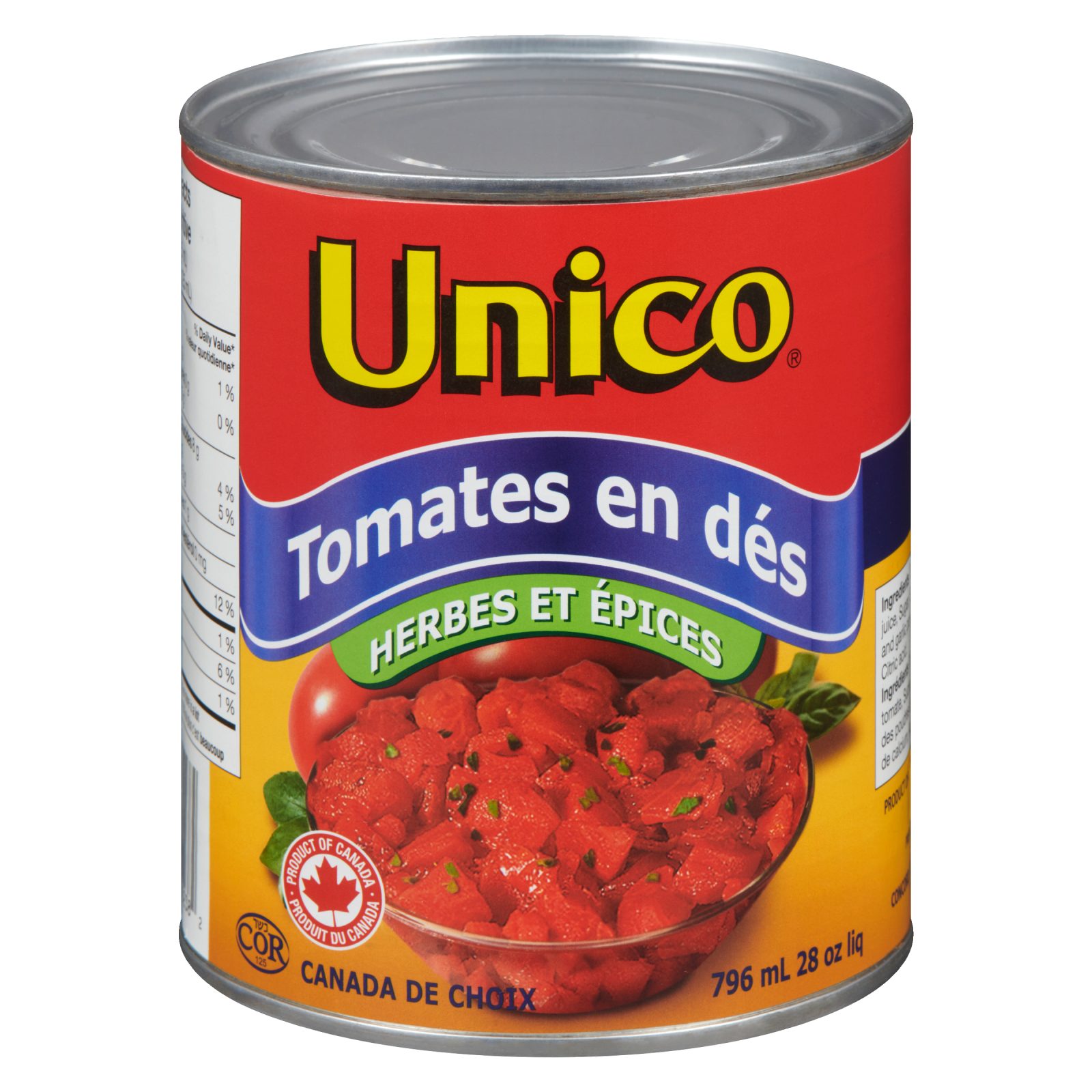 Unico Tomates en dés aux fines herbes — photo du produit (français)