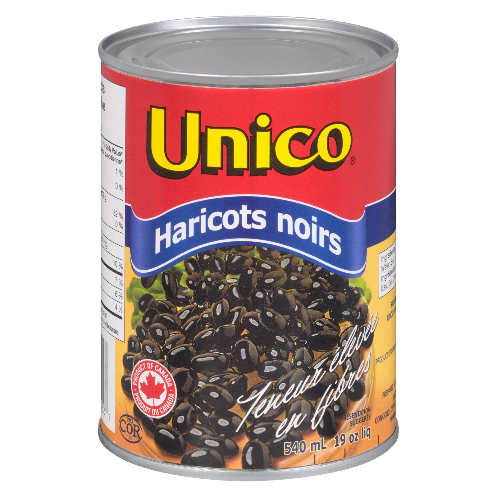 Unico Haricots noirs — photo du produit (français)