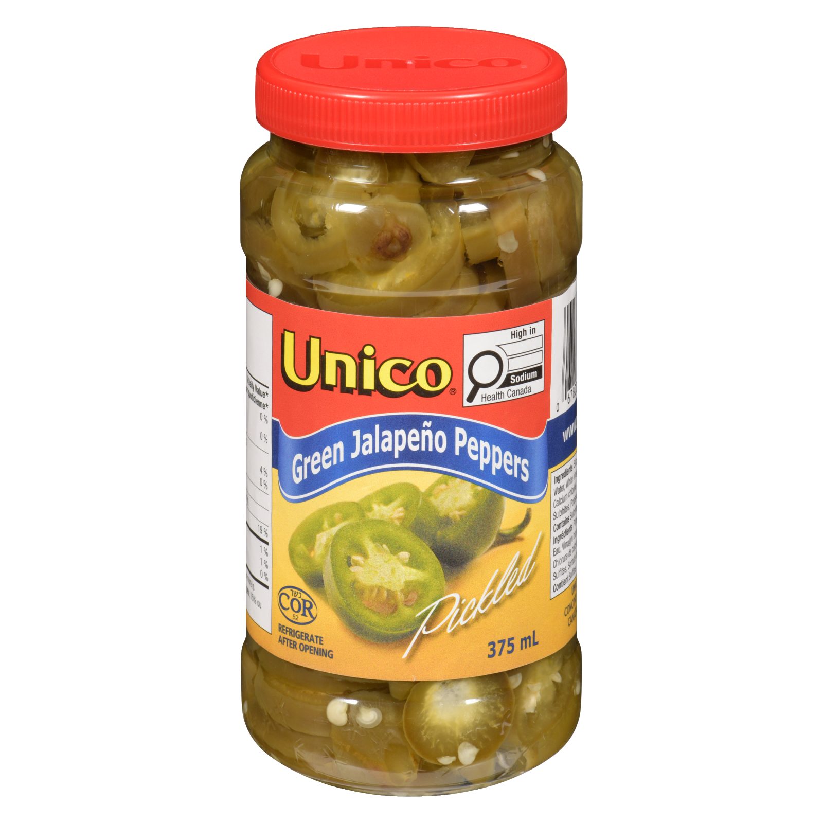 Unico Sliced Green Jalapeño Peppers — product photo