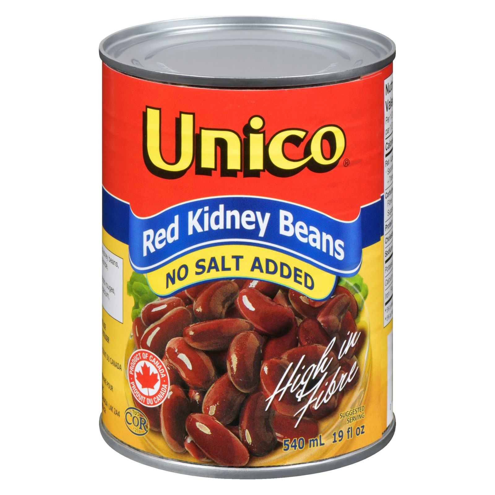 Unico Red Kidney Beans — No Salt Added — product photo
