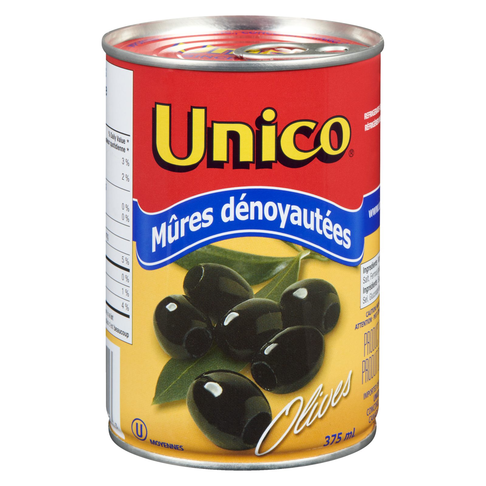 Unico Olives mûres dénoyautées — image du produit - 375 mL