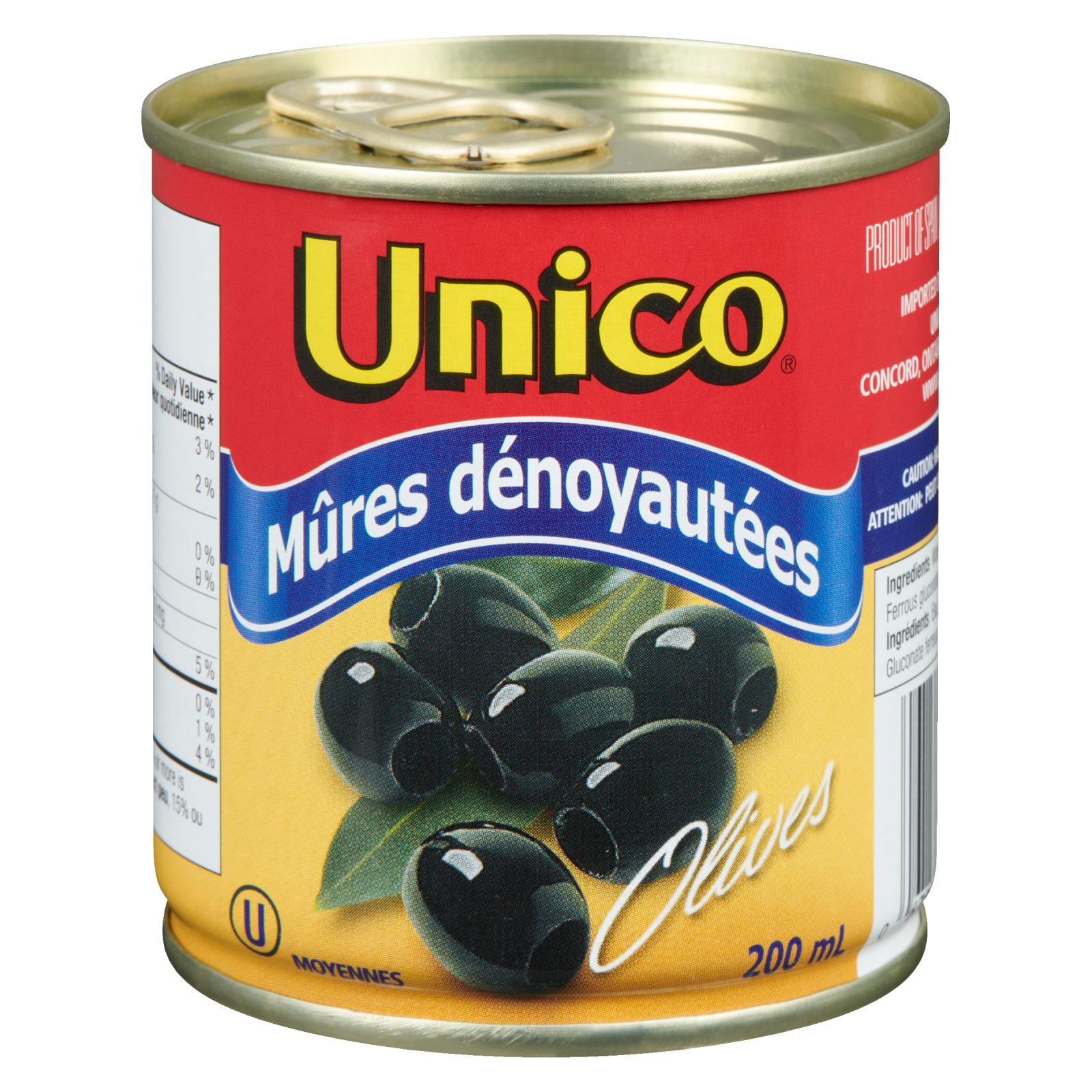 Unico Olives mûres dénoyautées — photo du produit (français)