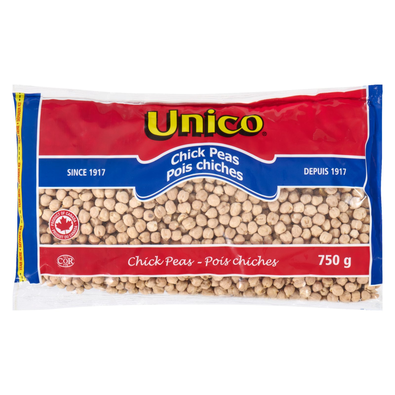 Unico Dry Chick Peas — product photo