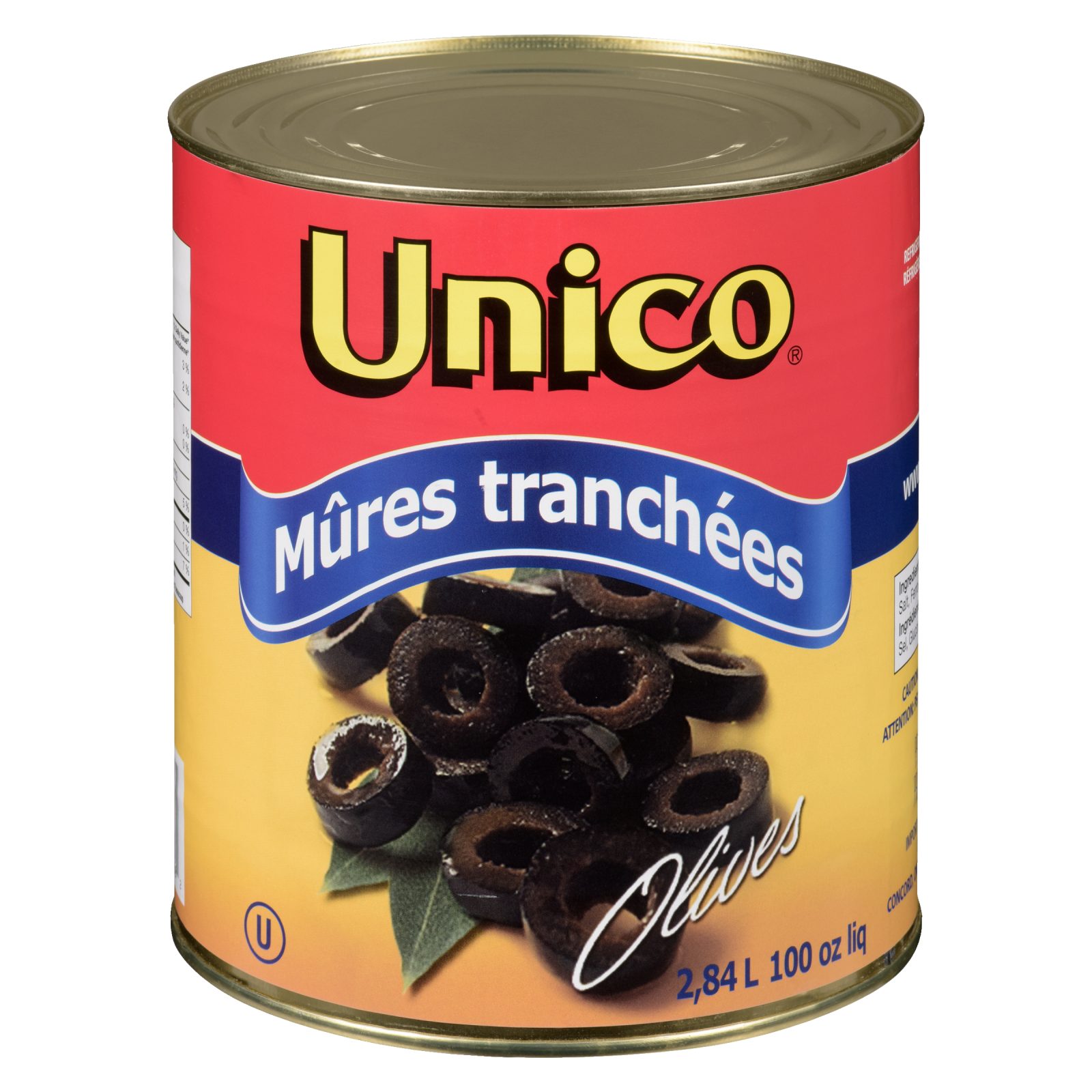 Unico Olives mûres tranchées — image du produit - 2.84 L