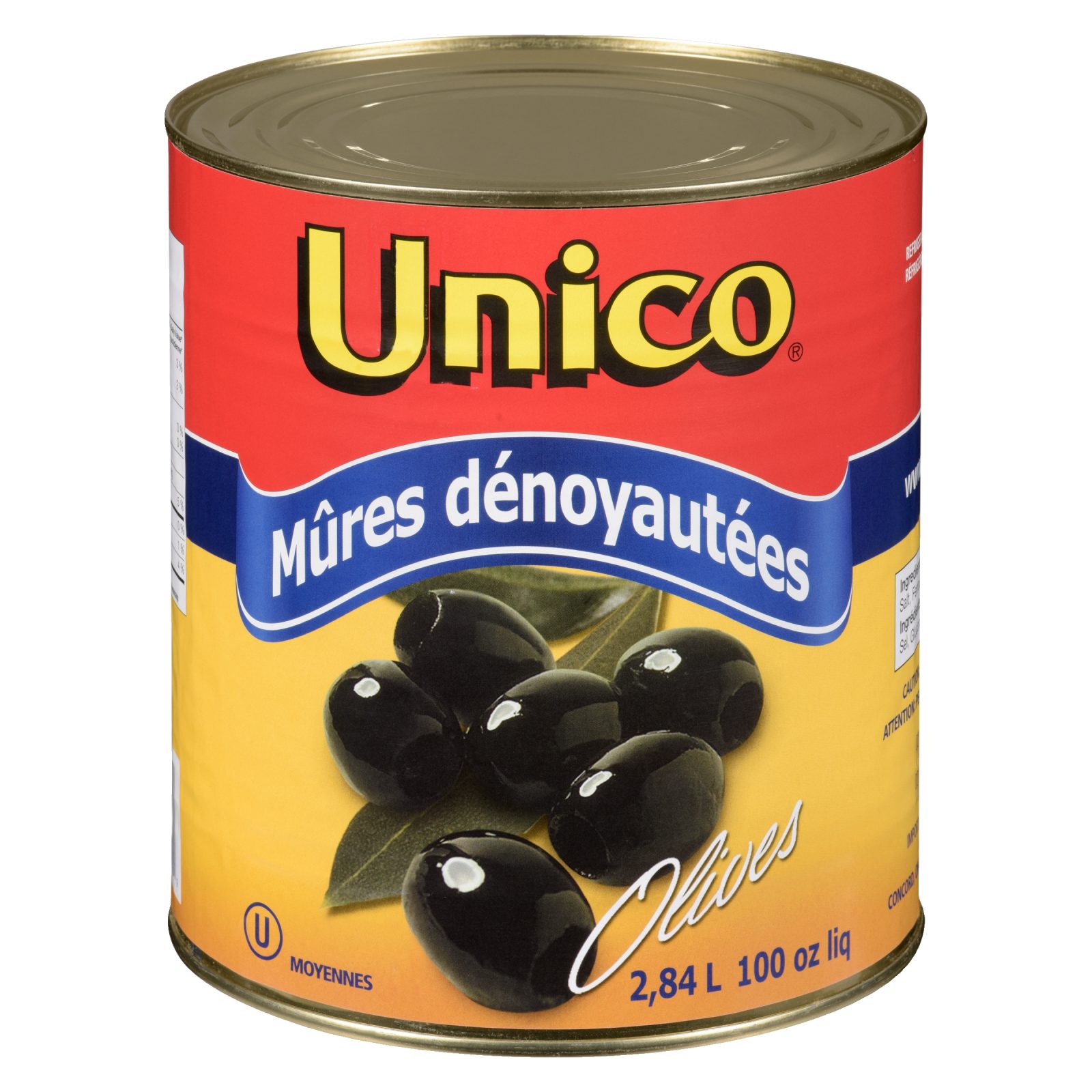 Unico Olives mûres dénoyautées — image du produit - 2.84 L