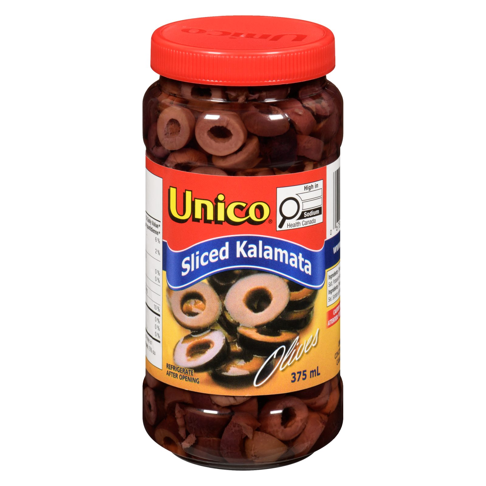 Unico Sliced Kalamata Olives — product photo