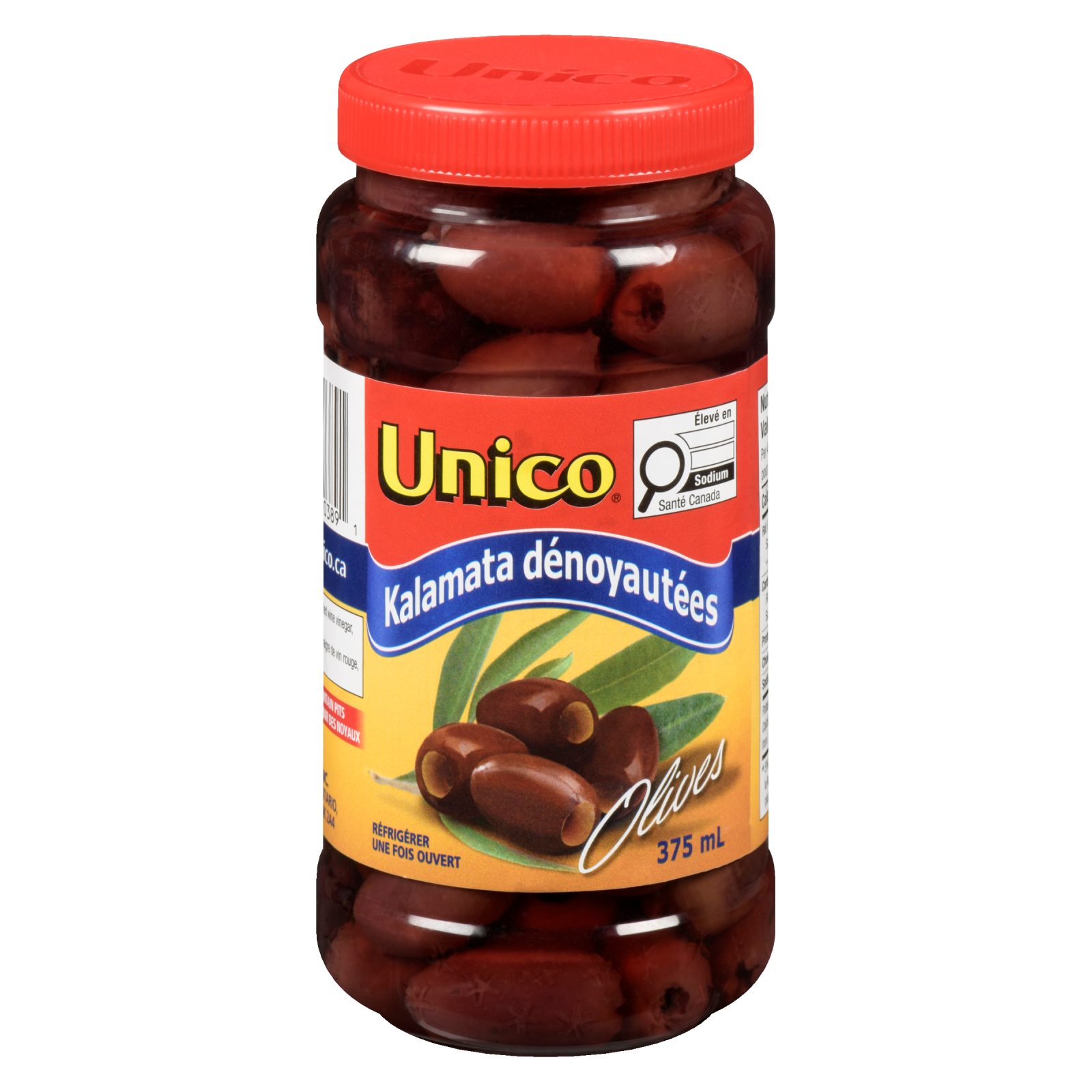 Unico Olives Kalamata dénoyautées — photo du produit (français)