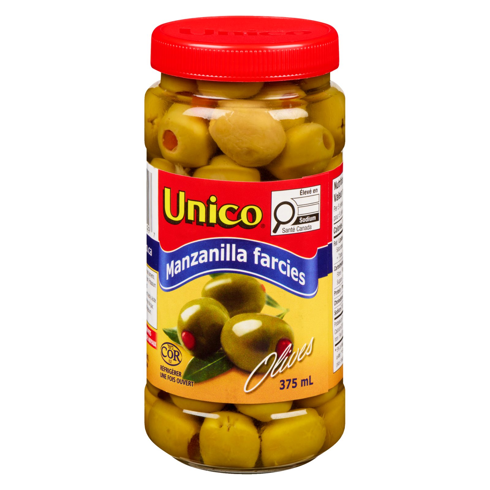 Unico Olives manzanilla farcies — image du produit - 375 mL