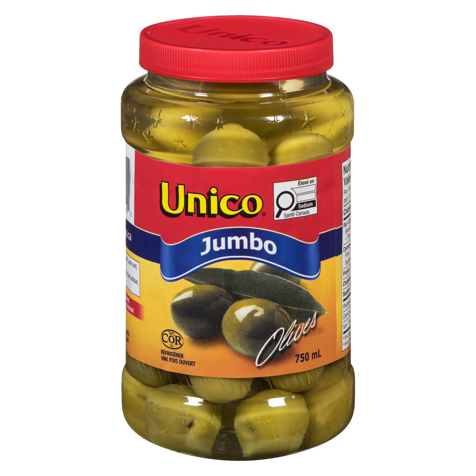 Unico Olives géantes — étiquette avant (français)